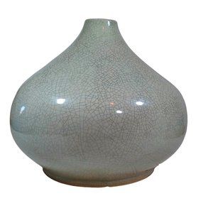 Rare Unique Vintage Maitland Smith Light Jade Green Celadon Pottery Vase